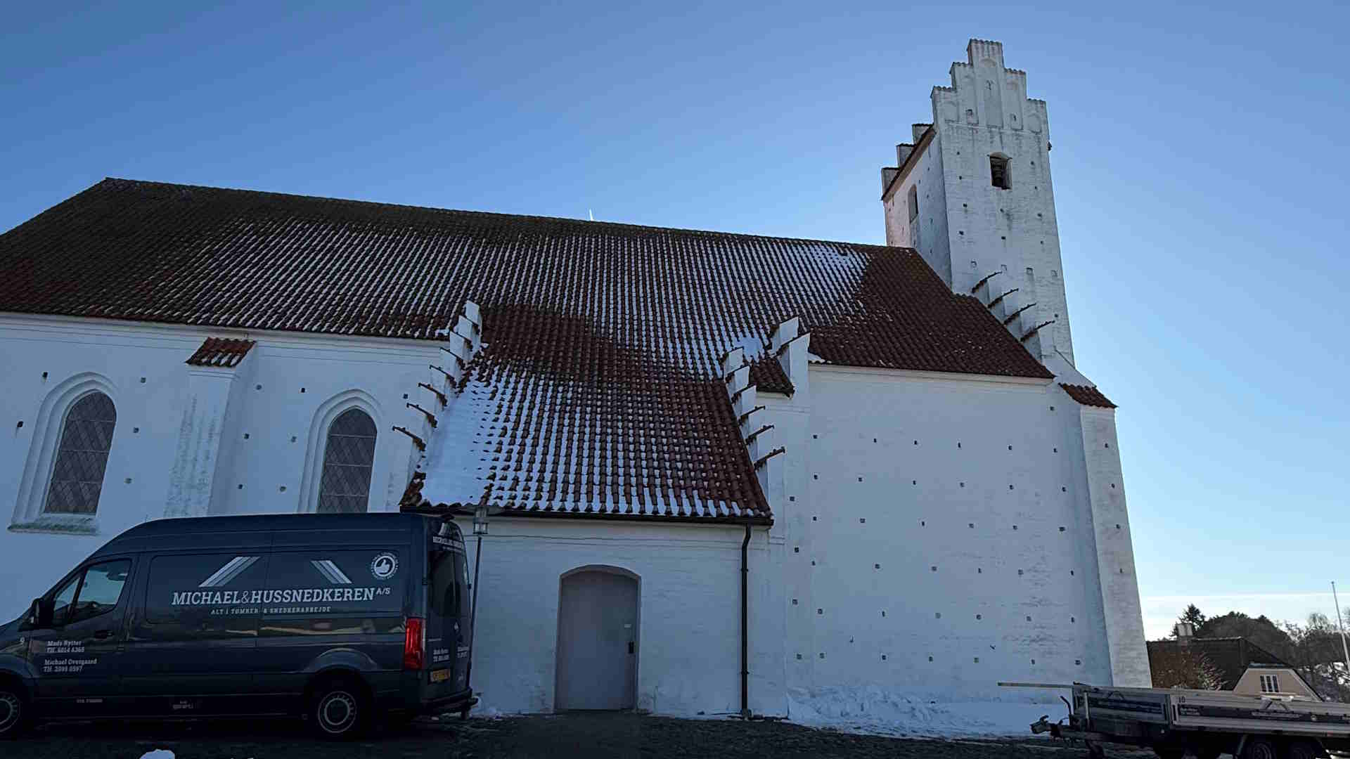 Restaureringsarbejde i Dråby Kirke
