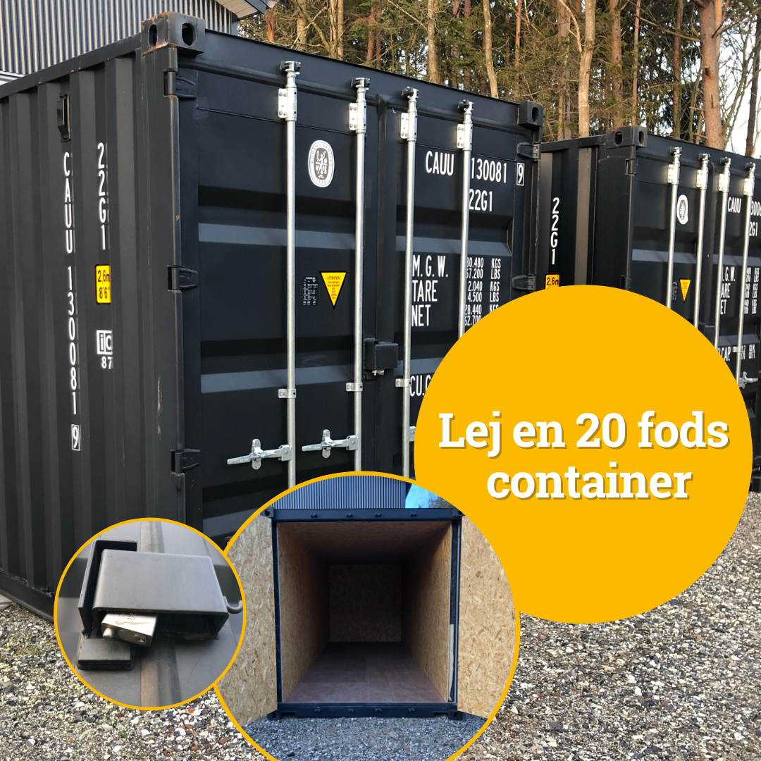 Lej 20 fods container