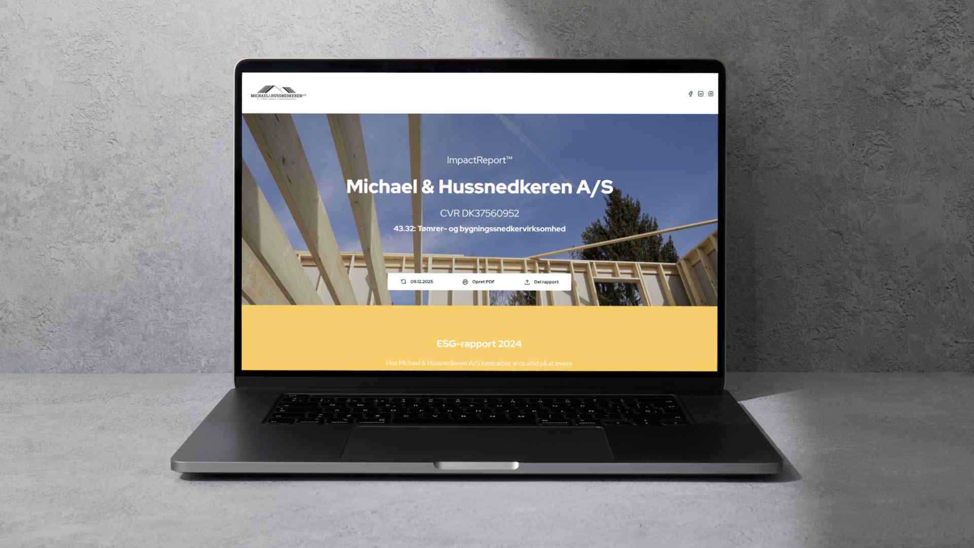 Første ESG-rapport fra Michael & Hussnedkeren A/S