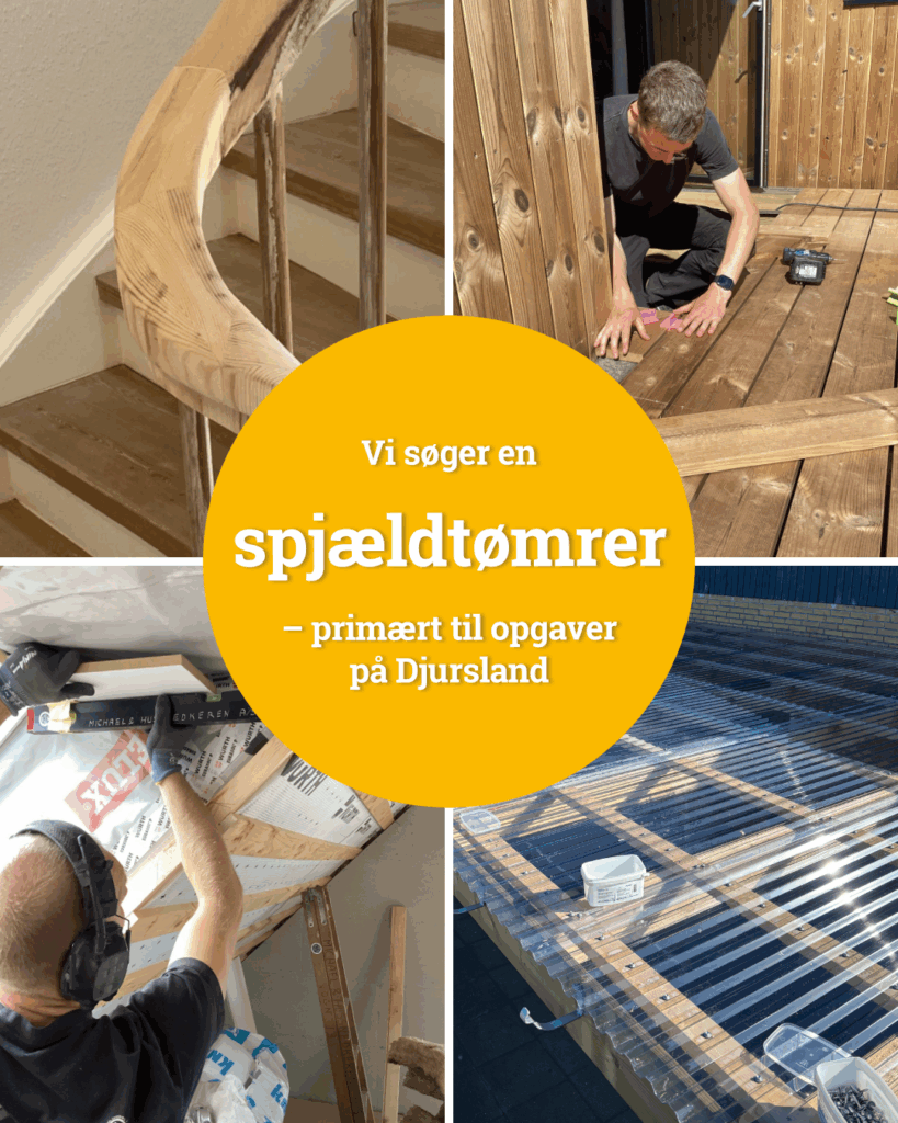 Opslag om ledigt job som spjældtømrer